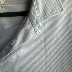 Light Blue Striped Men’s Shirt - Casual Button-Up